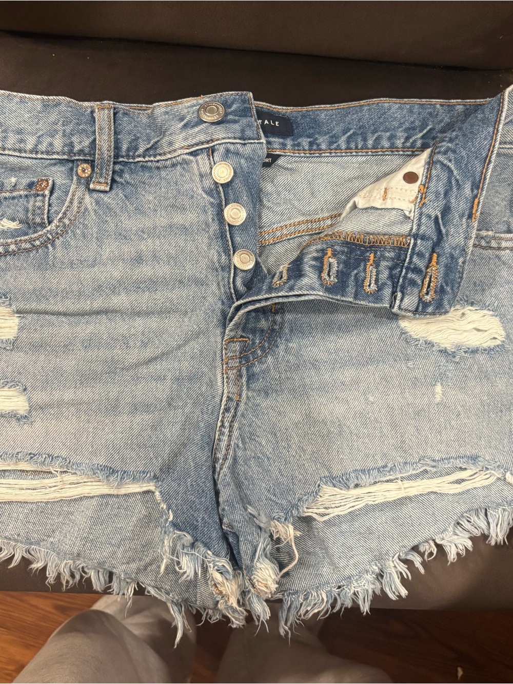 Aeropostale Light Blue Distressed Denim Cutoff Shorts